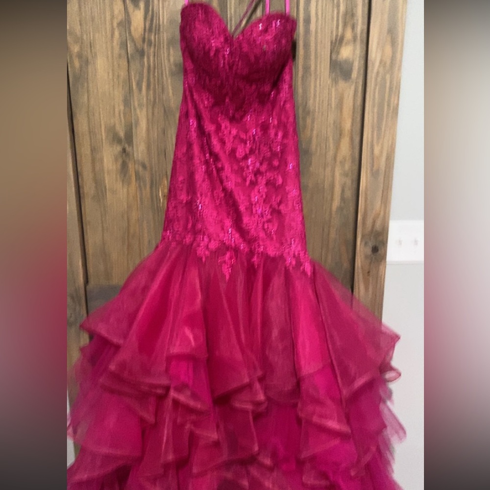 size 10 mori lee dress! work 1 time! great condition